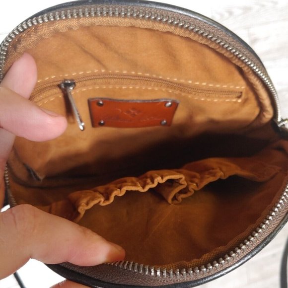 Patricia Nash Scarlet Bloom Scafati Circle Floral Crossbody 8" MSRP $139 - Picture 5 of 8